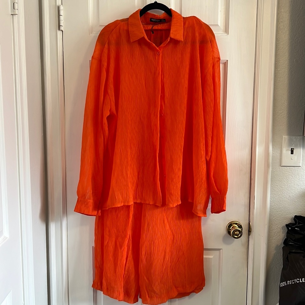 Orange sheer set